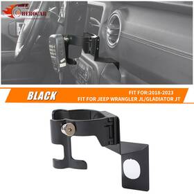 A2024100844ypwqre Cherocar Multifunctional Black Cup Holder Phone Mount Combo For Jeep Wrangler Jl Jt 2018