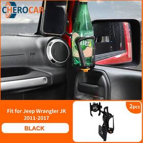 As215112fas125yp01 Cherocar Right Co-pilot Door Cup And Phone Holder Mount For Jeep Wrangler Jk 11-18 Interior