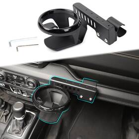 Chero20240621us02fqr2 Cherocar Passenger Side Grab Handle Cup Holder Mount For Jl Wrangler/jt Gladiator 2024