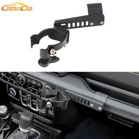 Cherocar20050705fhge842 Cherocar Black Center Dash Phone Mount Cup Holder Bracket For Jeep Wrangler Jl Jt 2024