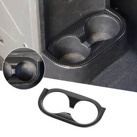 Cherocar Rt-tcz2021011515 Rear Water Cup Holder Frame Cover Trim Bezel For Jeep Wrangler Jk 2007-10 Carbon