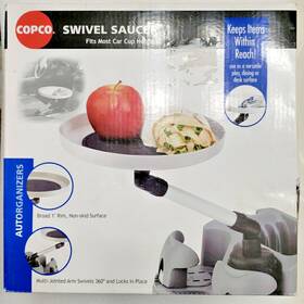 Copco 043909185188 Swivel Saucer For Car Cup Holder Food Tray Desk Work Surface
