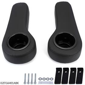 Ht-02itg6401abk Crossdesign Rear Seat Arm Rest Drink Holder Set No Drill Fits Golf Cart Ezgo Club Car Yamaha
