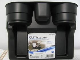Custom Accessories 077341911258 Seat Wedge Cup Holder Handy Convenient Keeps Area Organized Black