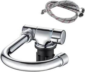 Daluobo 747749600381 360 Degree Swivel Faucet Folding Hot And Cold Water Kitchen Silver