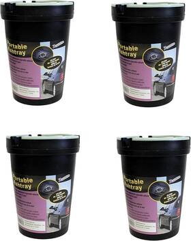 4347606297 Dependable Industries Inc. Essentials 4 Pack Stub Out Glow In The Dark Cup-style 4.25 2.25 Inches Black