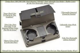 1hb640zj8aa Dodge 06-08 1dodge Ram 1500 2500 3500 Dash Mounted Khaki Oem Dual Cup Holder Ashtray