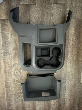 5ju41trmab Dodge 2006-2008 Ram 1500 2500 Lower Floor Cup Holder Center Console Bezel Slate Gray
