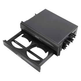 Please-2017yf004 Double Din Radio Pocket Installation Dash Storage Box With Drink-cup Car Holder