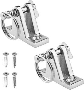Eeyad 738192449368 Stainless Steel Bimini Top 90 Deck Hinge With Quick-release Pin 2-pack