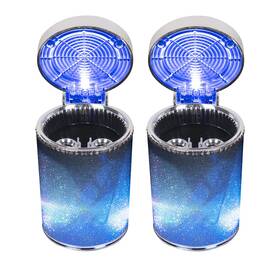 U22-xcyhg-2 Eing Car Ashtray Portable Smoke Cup Holder Home 6.3 2.8 Inches Clear