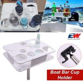 Ew-c746 Elitewill Boat Bar Cup Holder With Rod Mount Cocktail Table / Marine Party