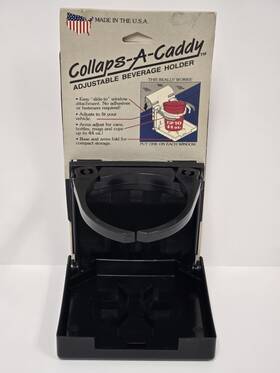 Enginuity Inc. 745816010019 Vintage Adjustable Black Beverage Holder Collapse-a-caddy Nip