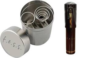 F.e.s.s. 083398924790 Car Ashtray Can Portable Cigar Cigarette Travel Cylinder Silver