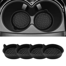 Fdc-165 Fdctsd Car Cup Holder Coasters 4 Pack Black Silicone Non Slip Spill Proof Beidian Keep