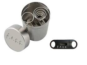 Fess Products 083398923694 F.e.s.s. Car Ashtray Can Portable Cigar Cigarette Travel One Size Silver