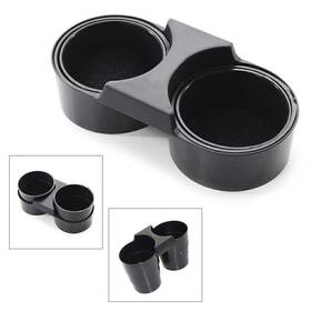 Flashbuyeasyusa 550744641910 Car Center Console Drinking Cup Holder Dual Fit Corvette C7 2014-2020 Black