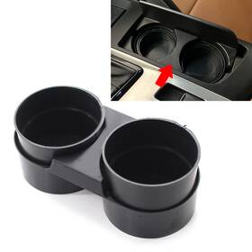 Flashbuyeasyusa 550744649640 Car Center Console Drinking Cup Holder Dual Fit Corvette C7 2014-2020 Black