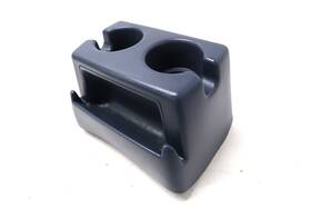 0750a Ford 92-96 F150 Center Console Bench Seat Large Cup Holder Storage Crystal Blue