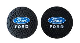 10651 Ford Oval Tough Logo Vehicle Travel Auto Cup Holder Insert Coaster Can Set 2 Mug