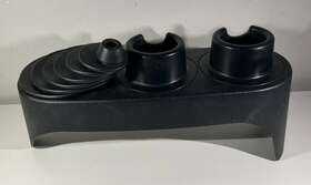 4l34-15045a74 Ford 2004 - 2006 F150 4x4 Floor Mount Cup Holder With Transfer Case Boot