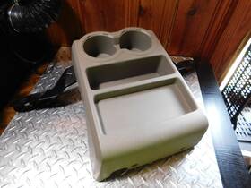 8c34-25045h94-a Ford 2015-2017 Super Duty F650 F750 Center Console Cup Holder Stone Gray Oem