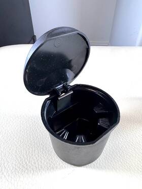 98bb-f04788-aaw Ford Cup Holder Ashtray Insert Oem Black Flip Lid