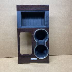 9l1j-78045a76 Ford 2007-2017 Expedition Center Console Cup Holder Trim Shifter Bezel Wood Grain