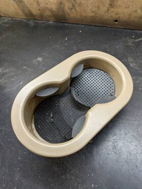 F75z-7813562-aab Ford 03 F250 Cup Holder Insert 2nd Row Tan Oem #3163