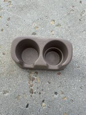 F81b-2613560-acw Ford 99-02 F250 F350 Crew Cab Rear Back Seat Cupholder Cup Holder Tan Oe