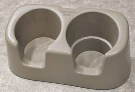 F81b-2613560-cw Ford Fomoco 99 04 F250 F350 Super Duty Rear Seat Cupholder Cup Holder Tan Oem