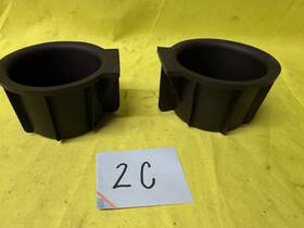 T1370-5840a Ford 2009-14 F150 Rear Center Console Rubber Cup Holder Inserts Lh Rh Set Of 2