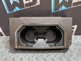 Hc3b-2504d74-baw Ford Trucks 2017-2022 F250 F350 Rear Console Cup Holder Brown With Chrome