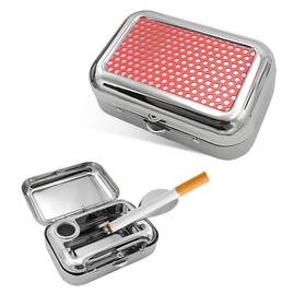 Fsturios-4567pp Fsturios Portable Ashtray Windproof Creative Pocket Car Ash Tray Red