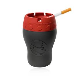 Fsturios-4720ct Fsturios Car Silicone Ashtray Smokeless Drop-proof Auto Ash Tray For Cup Red