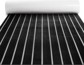 Ff-209 Fullfire Boat Flooring - Eva Foam 94 Inch X 35 Black With White Lines