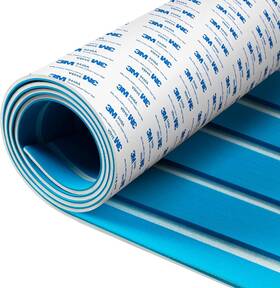 Ff-3m-208-90 Fullfire Eva Foam Boat Flooring 94 Inch X 35 Blue With White Lines