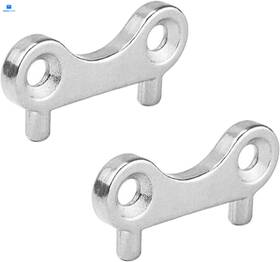 Nana879 Ganpub 2pcs Silver Marine Boat Gas Cap Key Stainless Steel Water Fuel Tank Fill