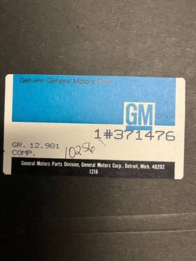 371476 General Motors 1977-79 Corvette Rear Center Storage Compartment Liner Tray 371476 General Motors 1977-79 Corvette Rear Center Storage Compartment Liner Tray