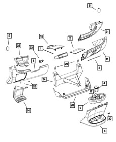 68416994aa Genuine Mopar Cup Holder Bracket