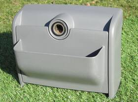 Al34-1813562-aaw Genuine Oem Ford Ft11-14 F150 Rear Seat Console Cup Holder Inch Steel Gray Center Drink