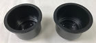 Gh43-b1 Beckson Genuine Black Plastic Cupholder Inserts With Bottom Drain Holes