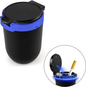 Gu-5869 Guqianlu Portable Car Ashtray With Lid - Mini White Trash Can One Size Blue