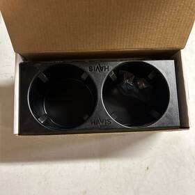 390708-0487 Havis Lightweight Black Console Accessory With Dual Holders - 4 Inch Mounting Dimensions