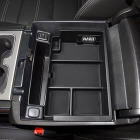 Hgwei Hgw23001-bk Center Console Organizer Tray Compatible With Chevy Silverado/gmc Black