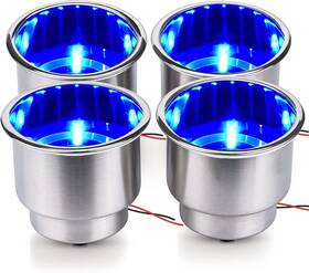 4347391278 Hoffen 4 Pieces Led Stainless Steel Cup Drink Holder With Count Pack Of 1 Blue