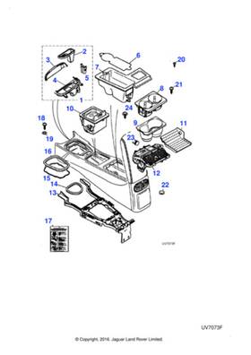 Xr89232nedgen Jaguar S-type Console Cup Holder Xr89232ned Genuine