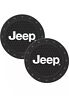 Jeep-110001333 Plasticolor New Official License Elite Classic Auto Cup Holder Coasters