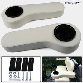 J-02itg6401awt Jijiamotor13 Fit For Ezgo/club Car/yamaha 2pcs Golf Cart Rear Seat Arm Rest Cup Holder