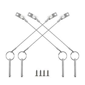 4cpkxd2-1 Keehui 4pieces Of Quick Release Pin 1/4 Inch Diameter Usable Length 2 50mm Silver